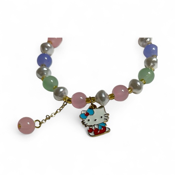 Hello Kitty Pastel Beaded Bracelet with Charm - Picture 2 of 2